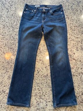 New AG Adriano Goldschmied Women's Dark Blue “Jessie” curvy boot fit Jeans 28
